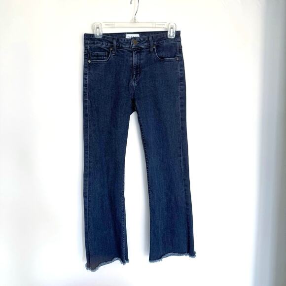 Parker Smith Crop Straight Jeans Size 2 26 Medium Wash Stretch Denim - Picture 4 of 12